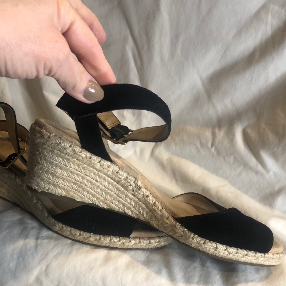 Lands’ End ankle strap espadrilles